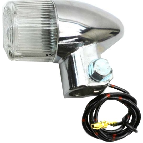 ウインカーランプセット 砲弾 190 丸型 メッキ/クリア 2個入り