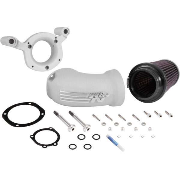 エアクリーナーキット AIR CHARGER 08年-16年 ツーリング、16年以降 ソフテイル フィン シルバー