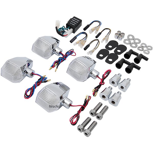 LED ZRウインカーセット スタンダードタイプ 04年-08年 ZRX1200R、ZRX400 クローム/クリア