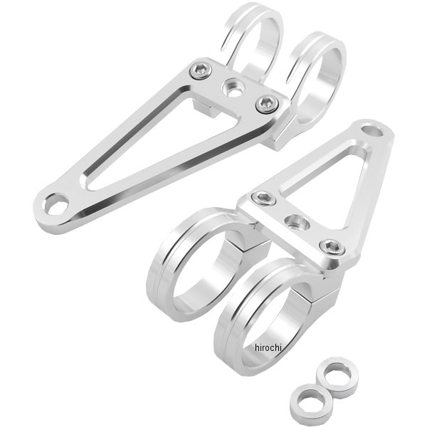 マシンドホリゾンヘッドライトステー 2クランプタイプ φ39mm シルバー