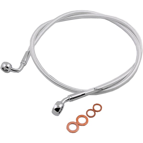 フロント ブレーキライン 7/16インチ/35°45インチ(1143mm) クローム