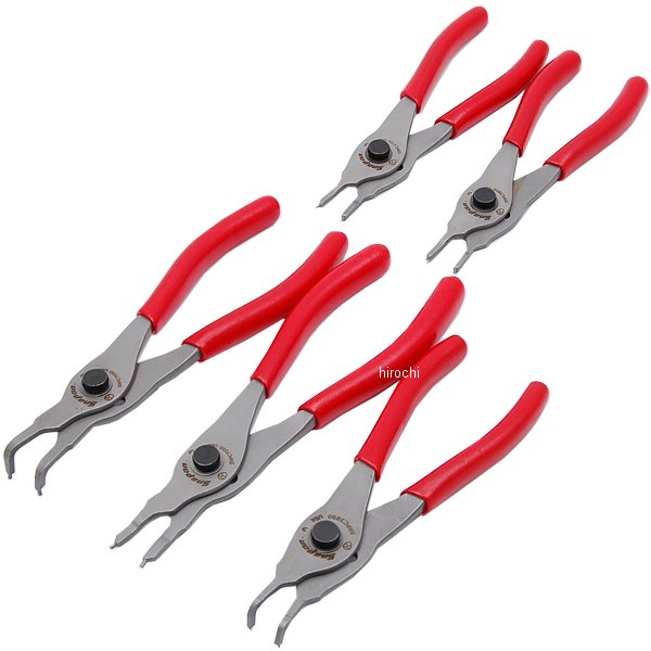 リテーニングリング 固定チップ/コンバーチブル、鍛造プライアー 5本 セット
