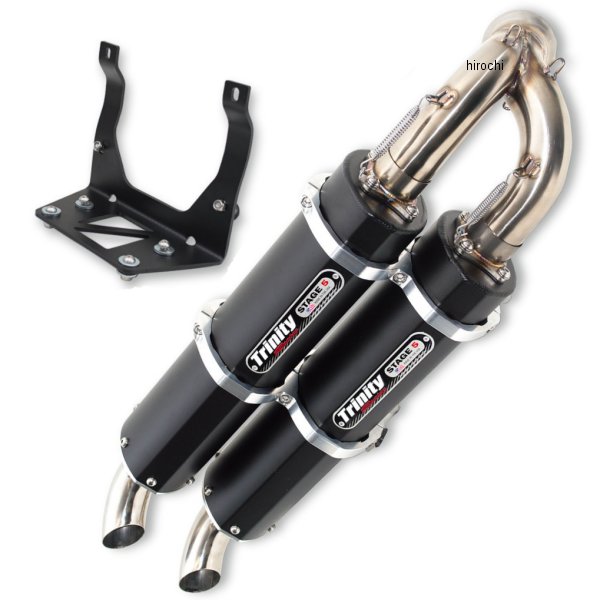 トリニティー Trinity Racing スリップオンマフラー 16年以降年 Can-Am Maverick 黒
