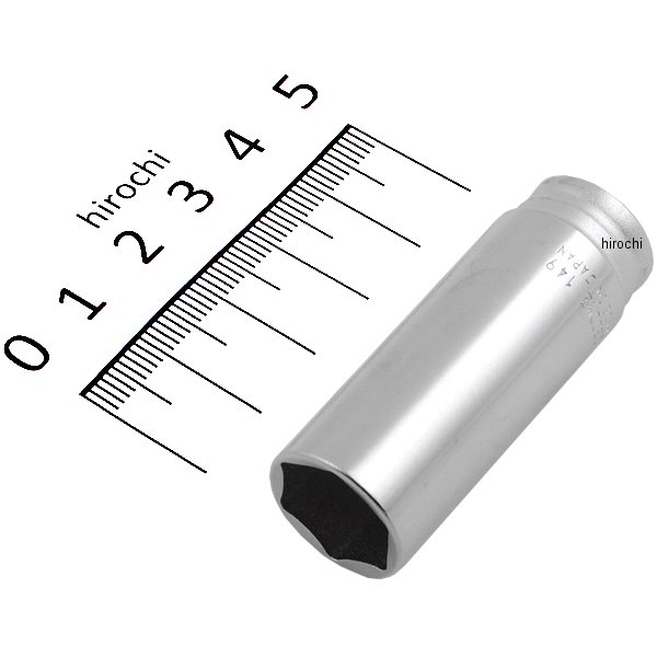 Z-EAL 1/4"(6.35mm)SQ. 6角ディープソケット 14mm