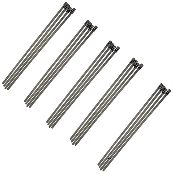 タイラップ ステンレス 0.18インチ x 14インチ 黒 20本入り