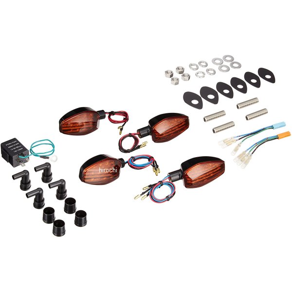 ライトウエイトLEDウインカーキット 13年以降 グロム 黒/オレンジ