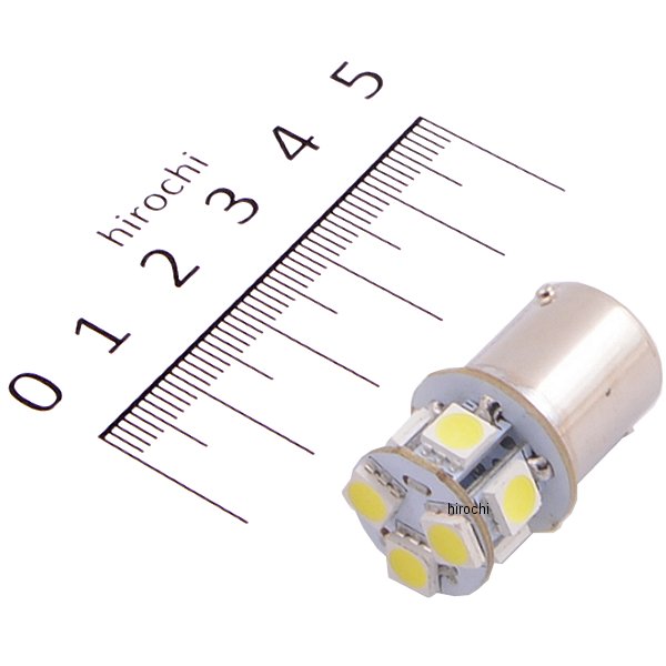 LED バルブ ライセンスライト用 G18 シングル LED8pc φ15×30 ホワイト発光 Ｇ18