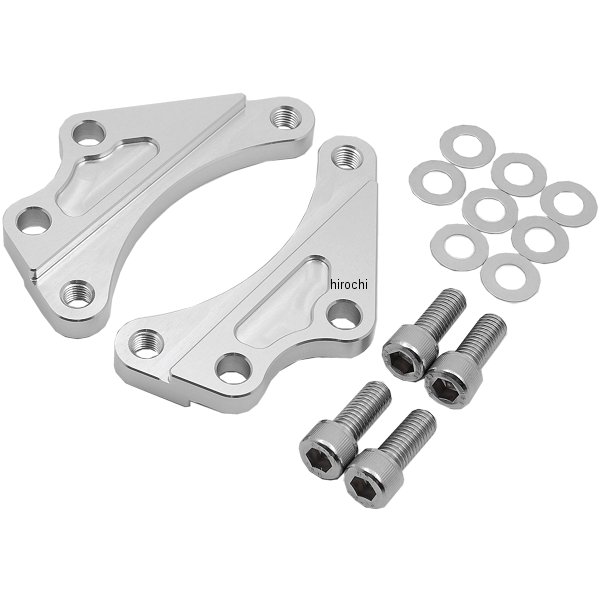 フロントキャリパーサポート ブレンボ40mmピッチ&STDローター径 87年-14年 スズキ、ヤマハ シルバー