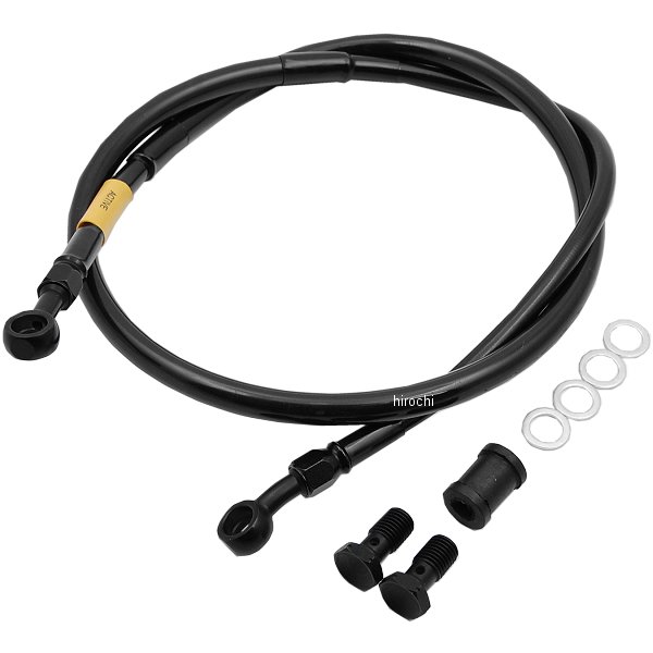 グッドリッジ ビルドアライン フロント ブレーキホースキット 03年-08年 KSR110 ステンレス/黒