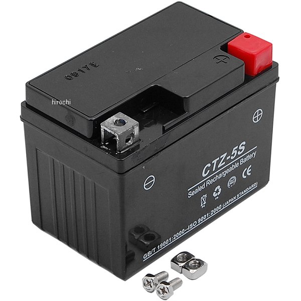 MFバッテリー 12V YTZ5S、YTX4L-BS、GTX4L-BS、FTX4L-BS互換