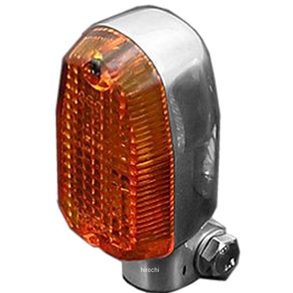 ウインカーランプ スクウェア250型 メッキ/オレンジ 2個入り