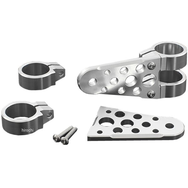 ビレット ヘッドライトステー タイプ2 41mm 汎用 アルミ シルバー