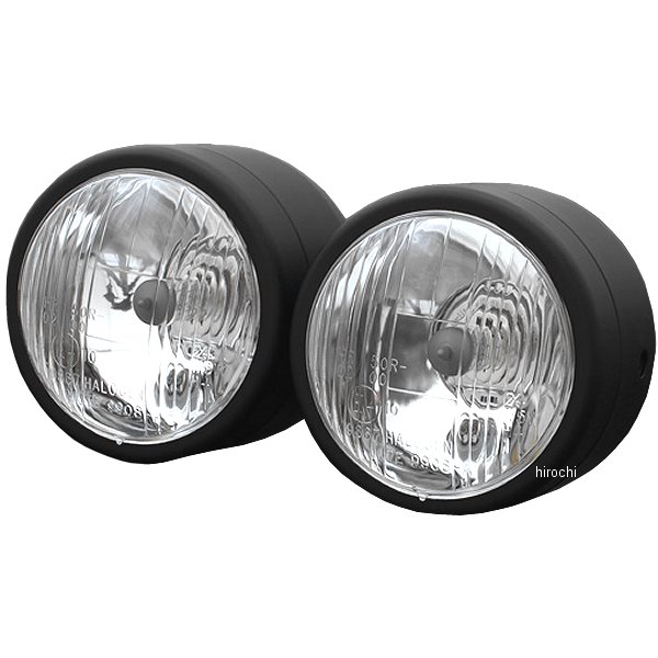 ファイターヘッドライト デュアルタイプ H4 汎用 黒