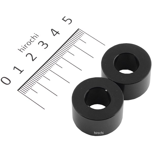 カラーセット 厚さ15 内径12mm 外径25.6mm 2個入り 黒