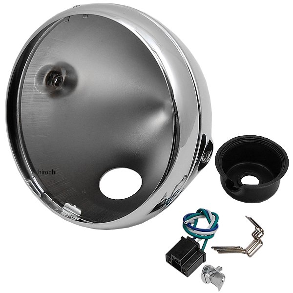 ヘッドライト 7インチ ハウジングのみ ルーカス クローム