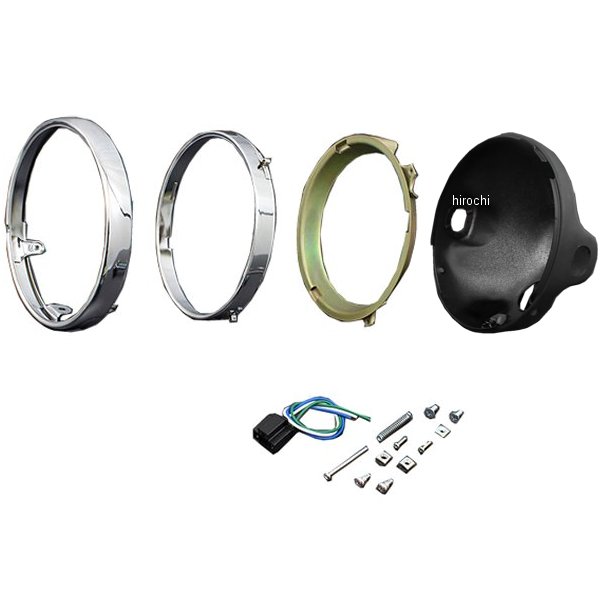 ヘッドライトリム＆ケースセット Z、KZ 黒 66-65012