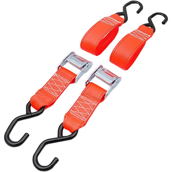 タイダウン カムロック 2インチ(51mm)X8フィート(2.4m) 蛍光オレンジ (2本入り)