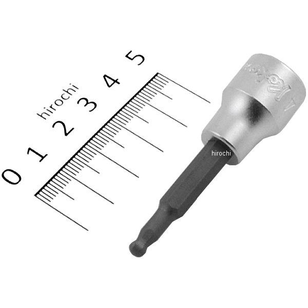 3/8インチsq ボールポイントヘックスビットソケット 全長62mm 4mm