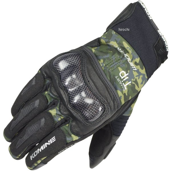秋冬モデル カーボンプロテクトウインドプルーフグローブ 黒/カモ XLサイズ