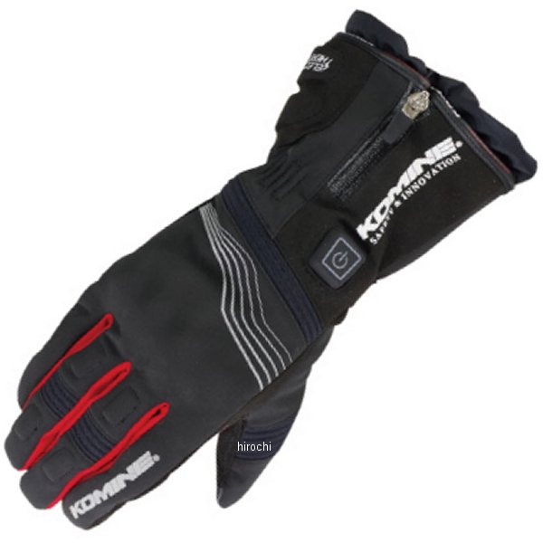 秋冬モデル プロテクトエレクトリックグローブ12V 黒/赤 XSサイズ