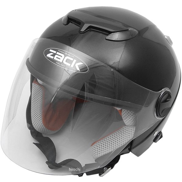 ジェットヘルメット ZACK ZJ-2 黒 フリーサイズ(58-59cm)
