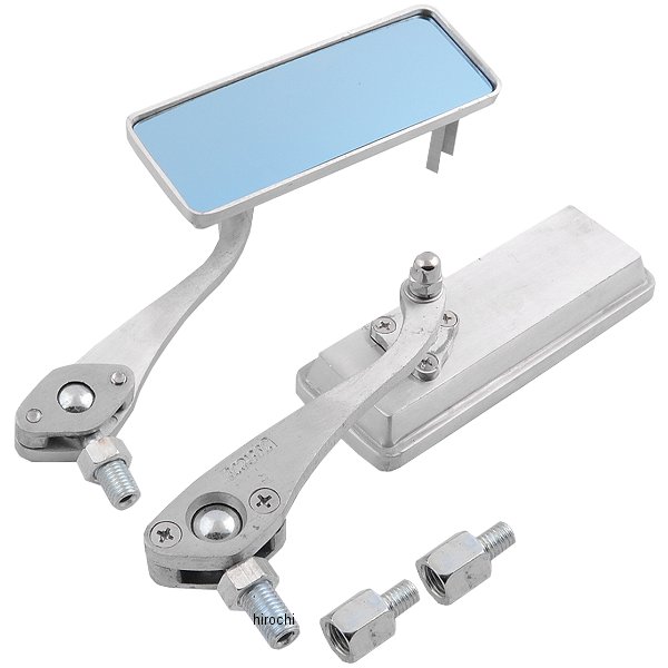 ミラー 8号 アルミ 10mm正ネジ 鏡面ブルー