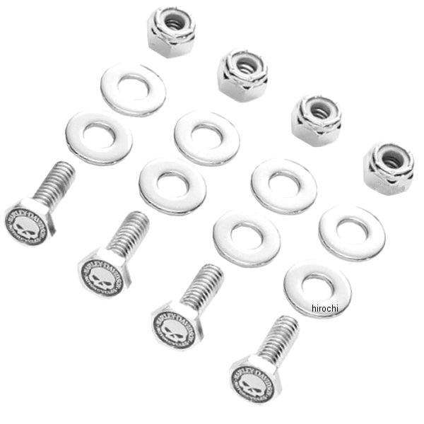 ライセンスプレート取付ネジ スカル 4個入り×4セット 41170-03