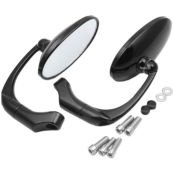 ミラー 36号 バレンタイプ 黒 鏡面クリア 左右セット