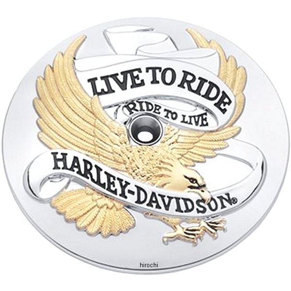 エアクリーナートリム Live to Ride ゴールド 00年-15年 ソフテイル 29328-99