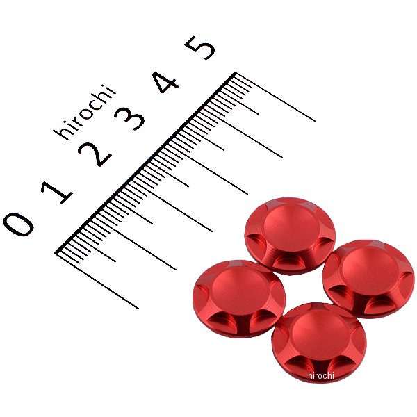 ポッシュ NASAタイプキャップボルトカバー M10用 赤