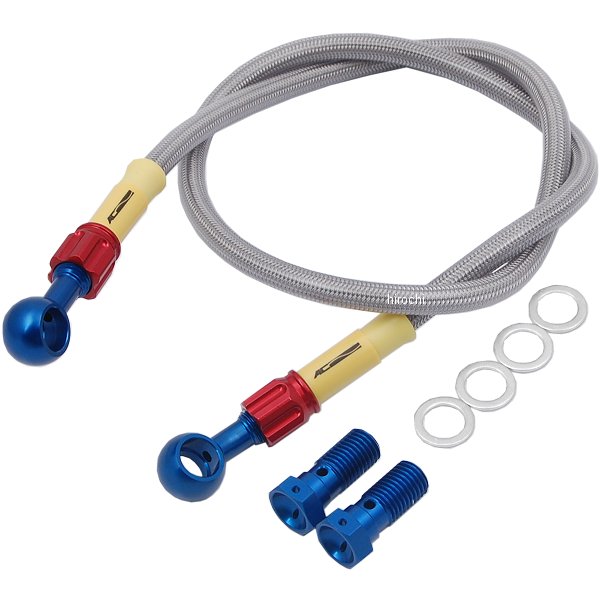 フロントブレーキホース 91年-92年 NS-1 青/赤