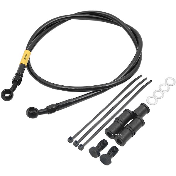 グッドリッジ ビルドアライン フロント ブレーキホースキット 14年以降 マジェスティS ステンレス/黒