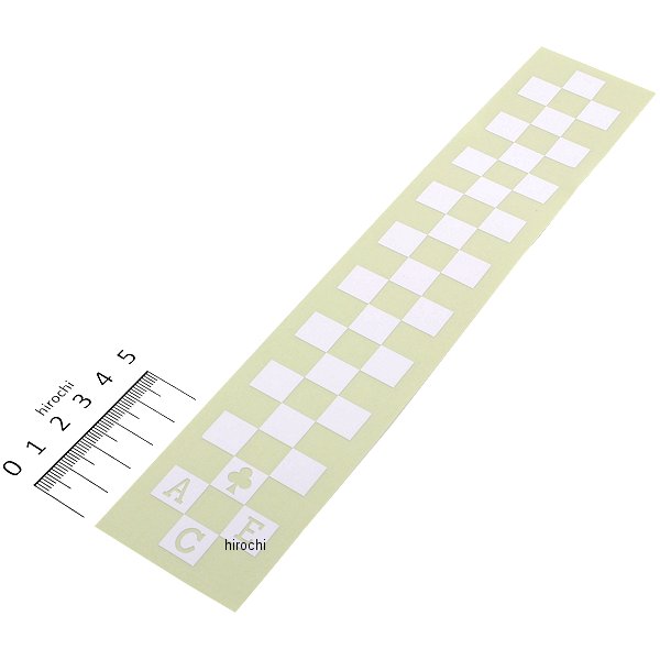デカール ステッカー チェッカーライン 白