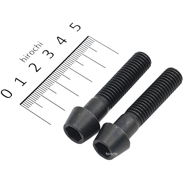 ステンレスブラックテーパーキャップボルト M10X45 P1.5 黒 2個入り