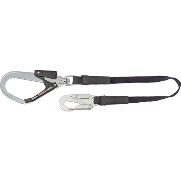 2丁掛け平ロープ L2ブラック 100cm 小フック