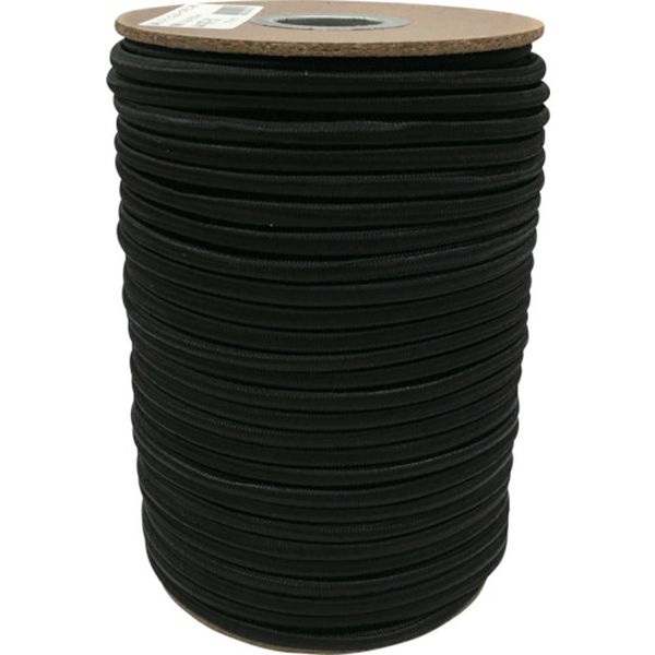 ゴム タイトゴムロープボビン巻 6φ×50m ブラック