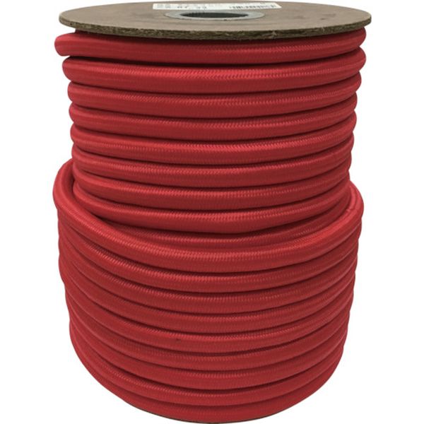 ゴム タイトゴムロープボビン巻 9φ×30m レッド