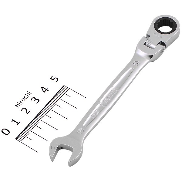 首振ラチェット めがねレンチ サイズ 10mm 長さ 136mm