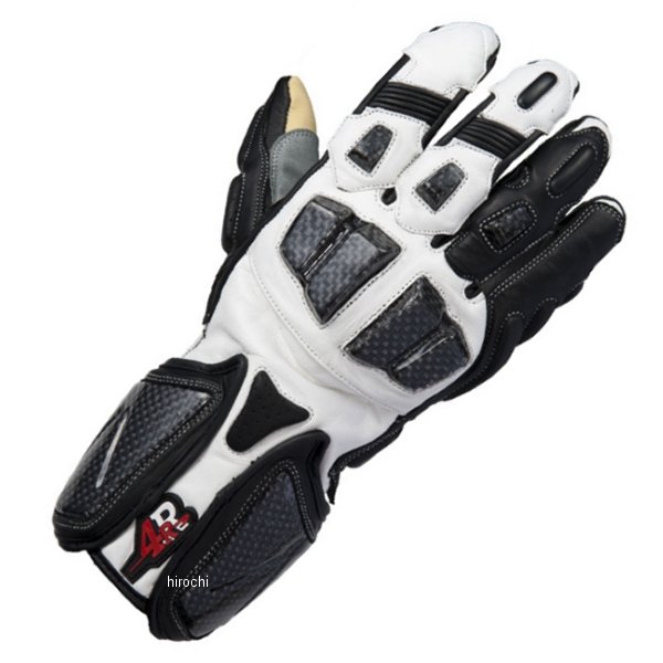 フォーアール4R ハードプロテクション レザーグローブ RG-01 白 Lサイズ