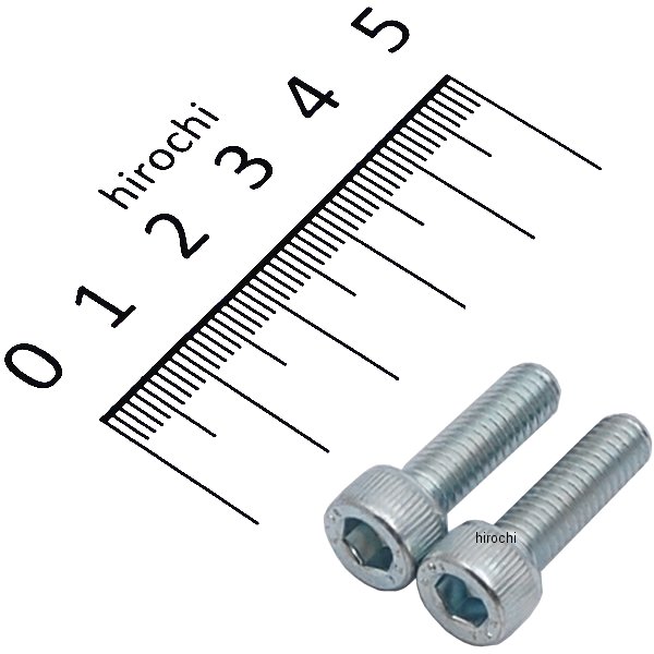 SCM435 キャップボルト 三価クロメート M6x20 P1.0 2本入り