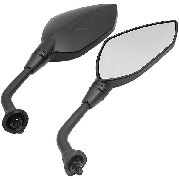 Vブレードミラー 8ミリ 黒 左右ペア