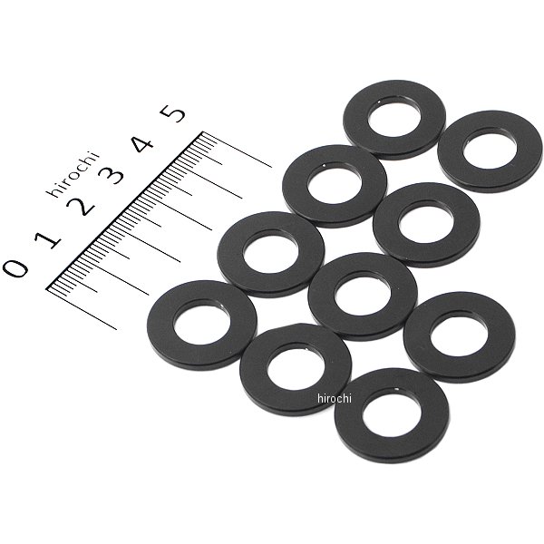 メカニックユースユニバーサルカラーセット M10 t=2mm 黒 10個