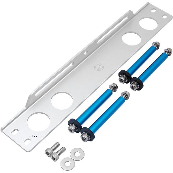 ストレートオイルクーラーステーセット 補修用 9インチ10段 92年-08年 CB750 シルバー