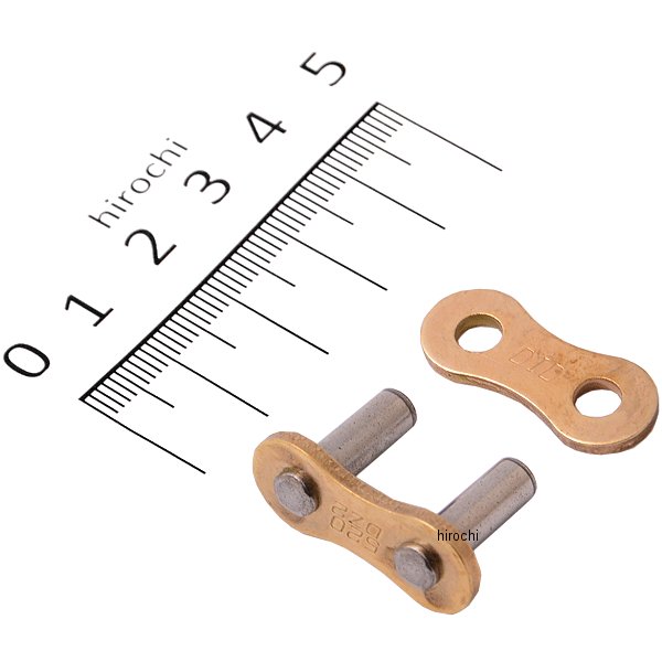 チェーン 520DZ2 ノンシール シリーズ カシメジョイント ゴールド/黒