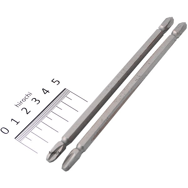 1/4インチ H 両頭プラスビット(溝位置13mm) 全長150mm No.3 ブリスター入