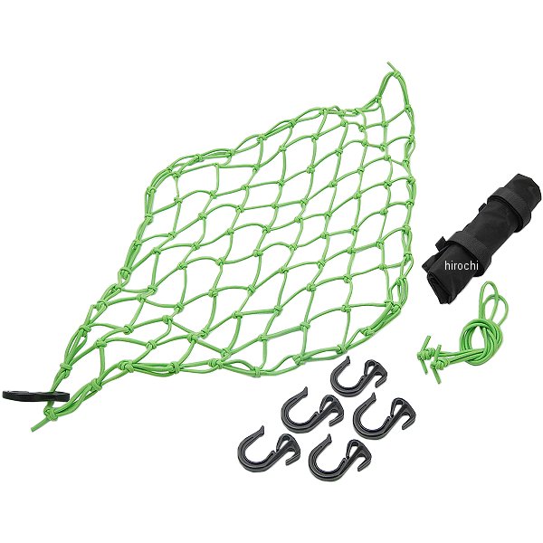 ポーチ付ネット＆フック L （ライムグリーン）