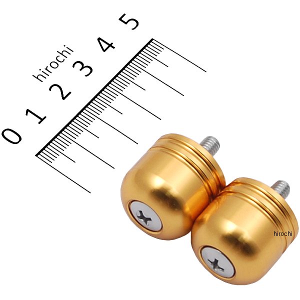 アルミ削り出しサイドキャップ ゴールド Φ7/8インチハンドル用 (カワサキ系)