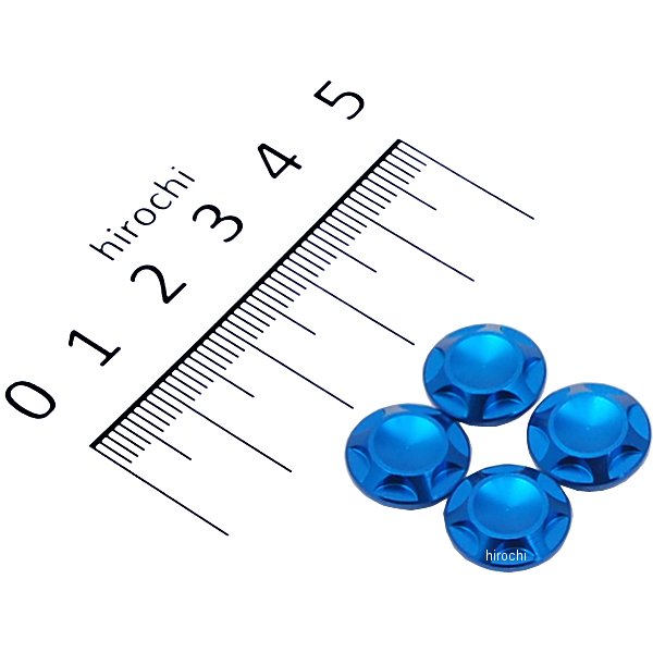 ポッシュ NASAタイプキャップボルトカバー M8用 青