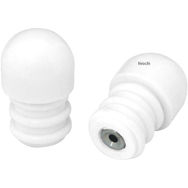 バーエンド 汎用 ヘビーウエイトタイプ スチールウエイト入 スチールハンドル用 白