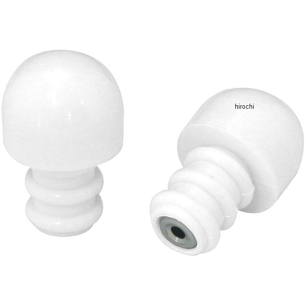 バーエンド 汎用 ヘビーウエイトタイプ スチールウエイト入 アルミハンドル用 白